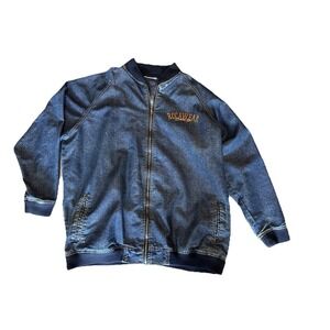 Y2K Rocawear Denim Hip Hop Urban Streetwear Embroidered Jayz Jacket‎ Size 3XL?